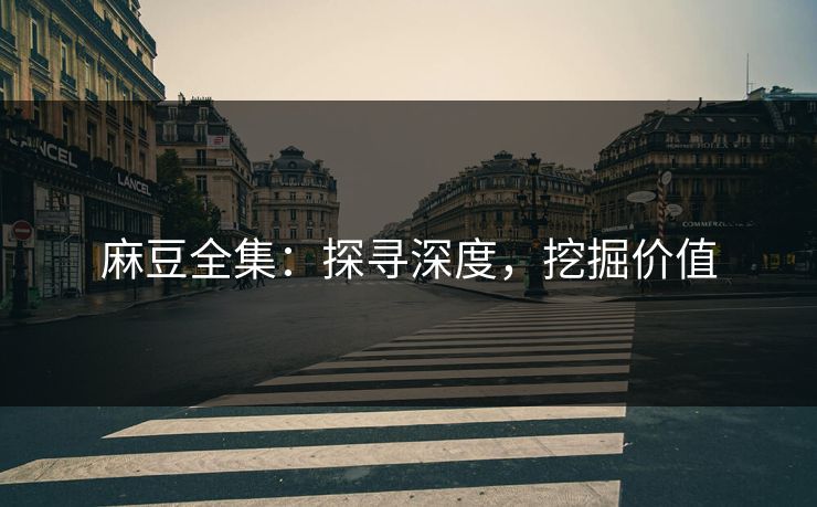 麻豆全集:探寻深度,挖掘价值 麻豆全集:探寻深度,挖掘价值