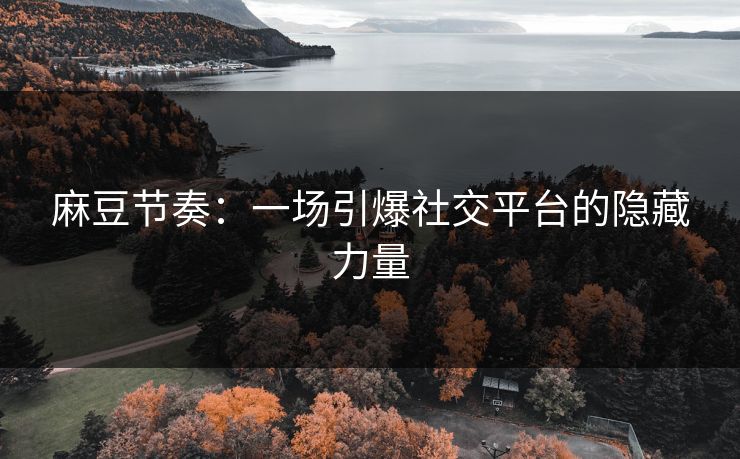 麻豆节奏：一场引爆社交平台的隐藏力量