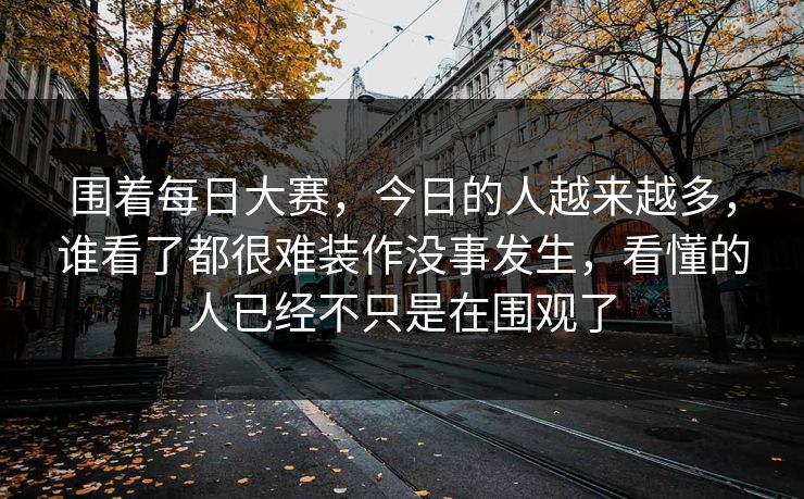 围着每日大赛，今日的人越来越多，谁看了都很难装作没事发生，看懂的人已经不只是在围观了